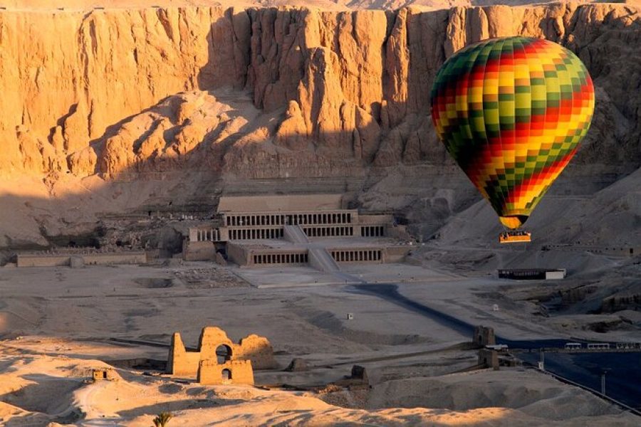 Full Day Tour to Luxor West and East Banks with Sunrise hot air balloon ride and Felucca ride
